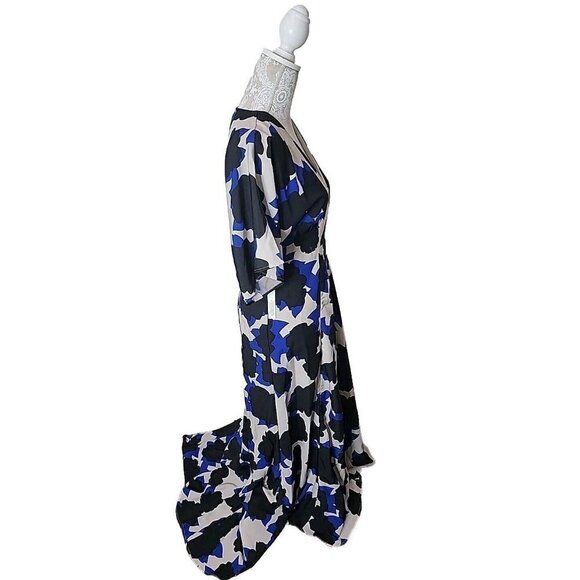 Anthropologie Hutch Geo Abstract Wrap Short Sleeve Hi/low Maxi Dress, NWT, Small - Picture 8 of 9